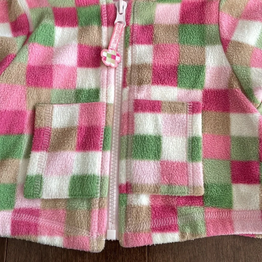 The Children’s Place Baby Girl’s Checker Fleece Jacket - 3-6M